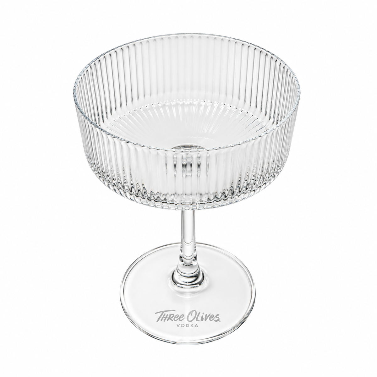 Three Olives Ribbed Martini Glasses (Set of 2)