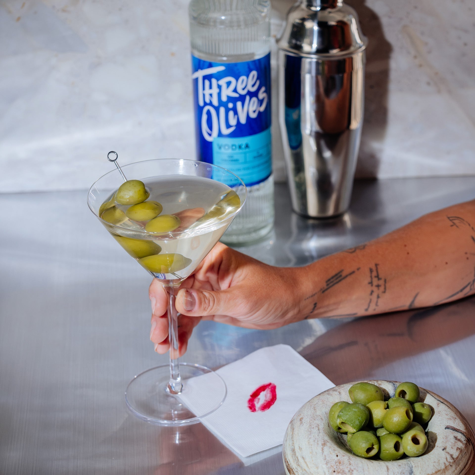 Dirty Martini Three Olives Vodka