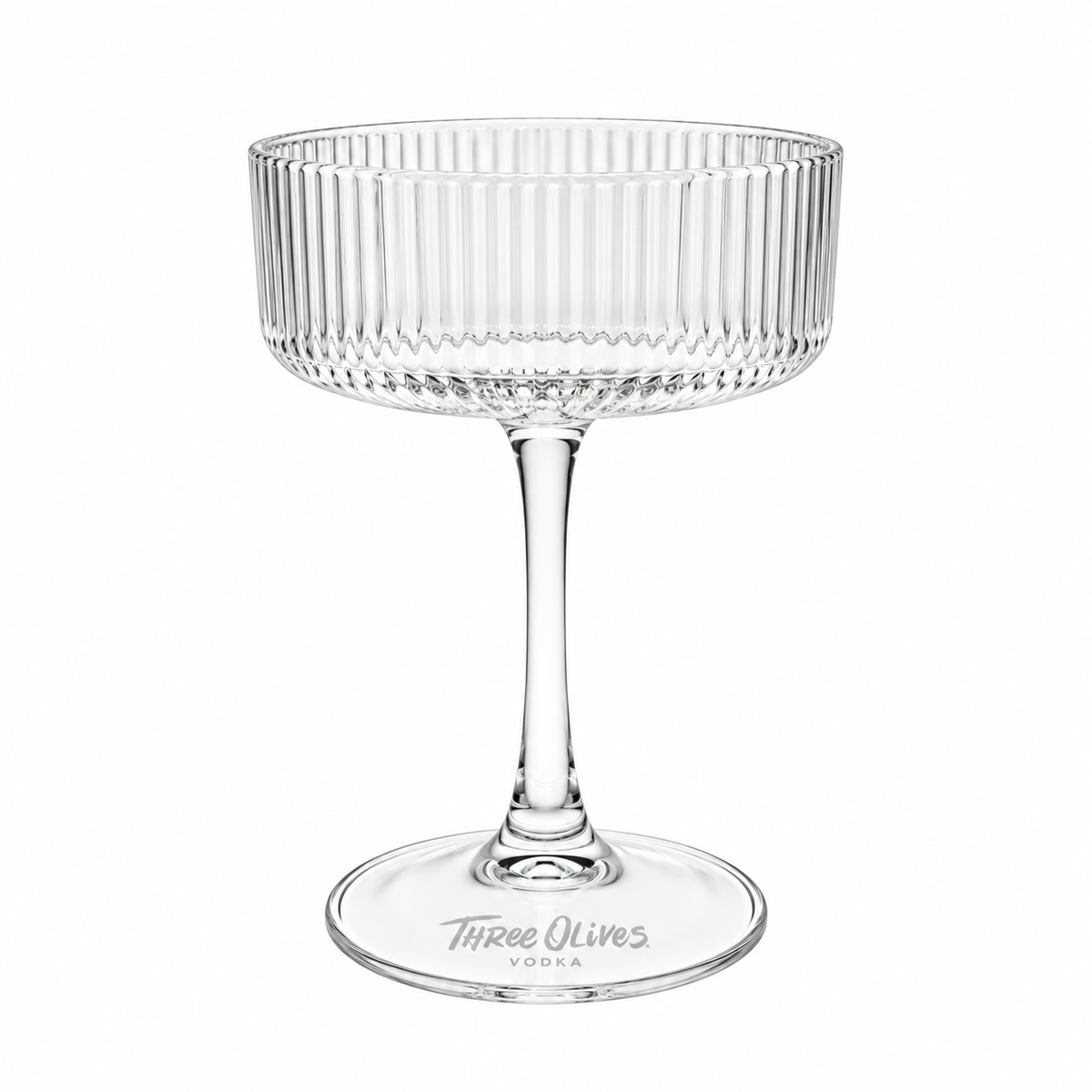 Three Olives Ribbed Martini Glasses (Set of 2)