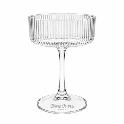 Three Olives Ribbed Martini Glasses (Set of 2)